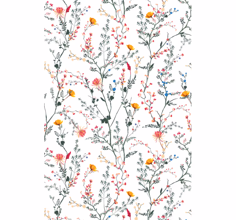 Rollo Fenster Blumen und Pflanzen florales vogelmuster - TenStickers