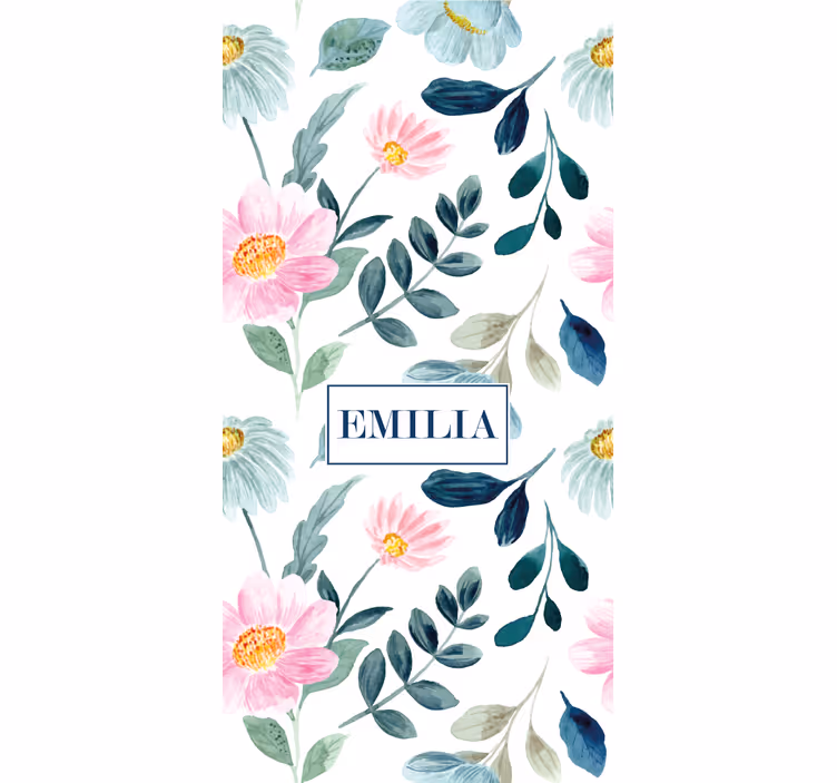 Rollo Fenster Blumen und Pflanzen blumenblüte mit namen - TenStickers