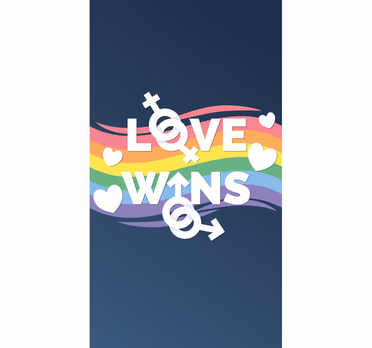 Rollo Fenster Spruch liebe siegt nachricht - TenStickers