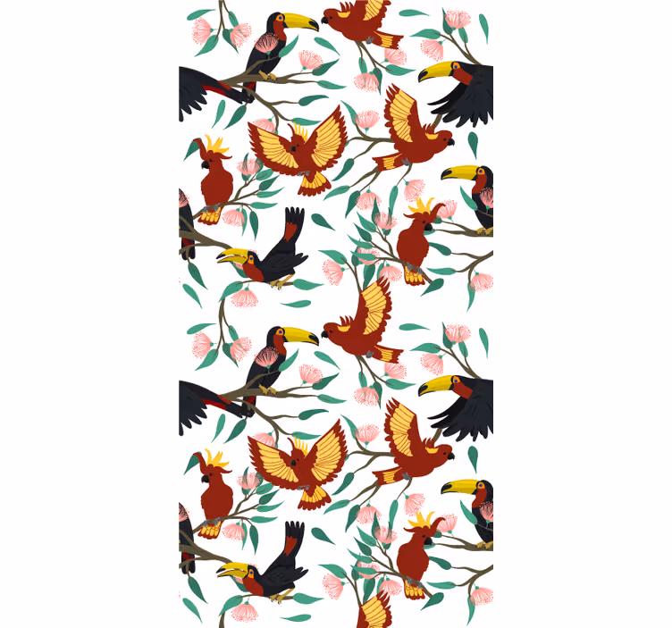 Rollo Fenster Tiere tropische vogelmuster - TenStickers