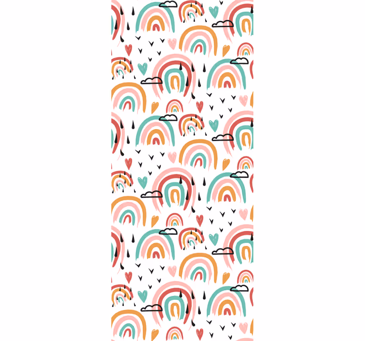 Rollo fenster kinderzimmer mit buntem regenbogenmuster - TenStickers