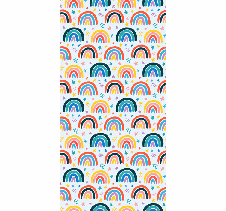 Rollo Fenster Kinderzimmer blaue regenbogenmuster - TenStickers