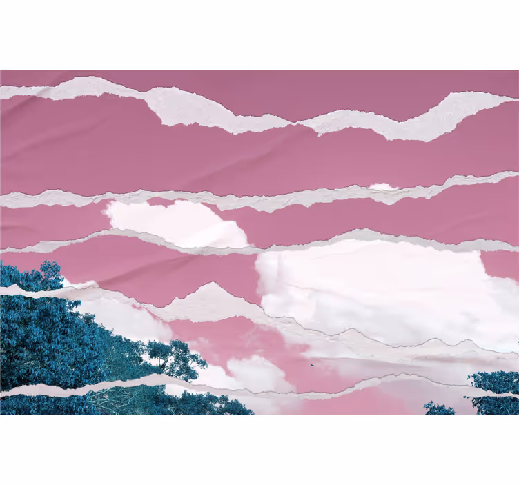 Rollo Fenster Wolken wolkiger rosa horizont - TenStickers