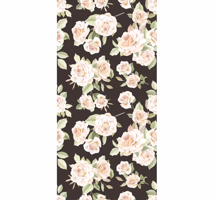 Blumen Rollo elegantes rosenthema - TenStickers