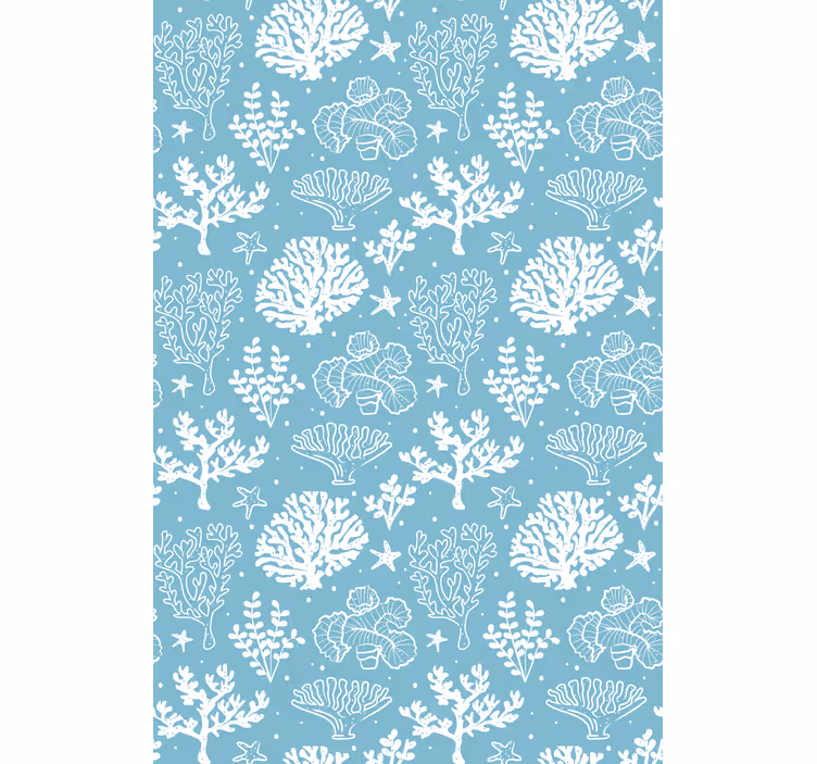 Rollo Fenster Blumen und Pflanzen korallenriff-silhouetten - TenStickers