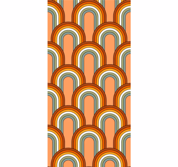 Rollo Fenster Vintagemuster retro-bogenmuster - TenStickers