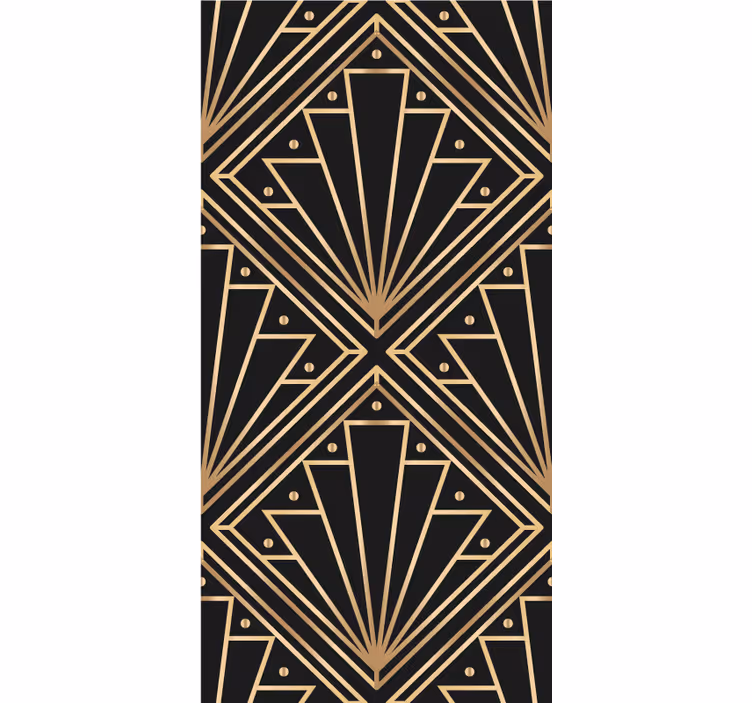 Originelle Rollo Fenster "art deco" goldene formen - TenStickers