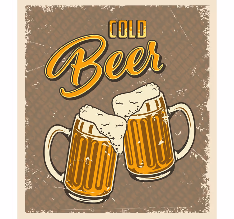 Rollo Fenster Sport kalte bierkrüge - TenStickers