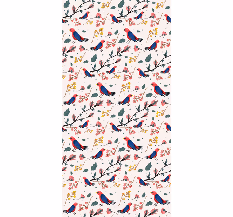 Rollo Fenster Blumen und Pflanzen lebendige vogelmuster - TenStickers