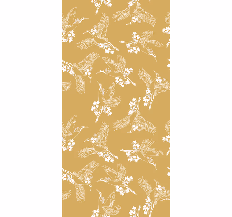 Rollo Fenster Blumen und Pflanzen anmutiges vogelthema - TenStickers