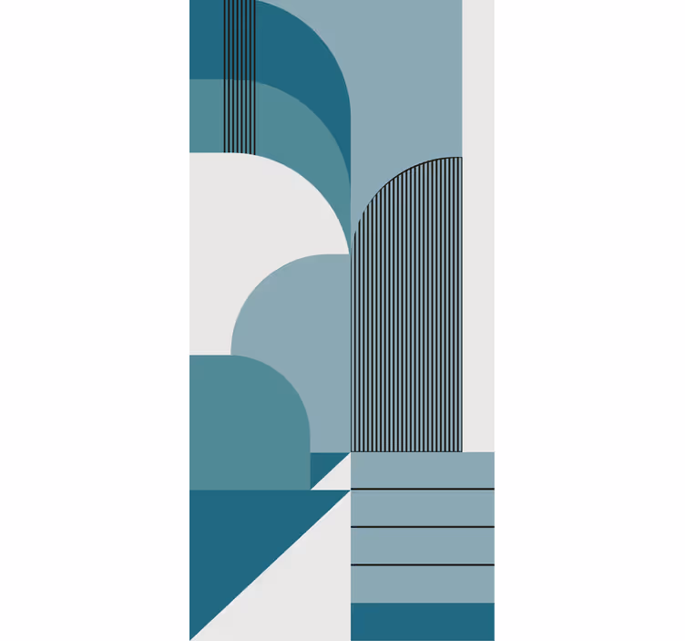 Fenster Rollo originelle blaue bogenmuster - TenStickers