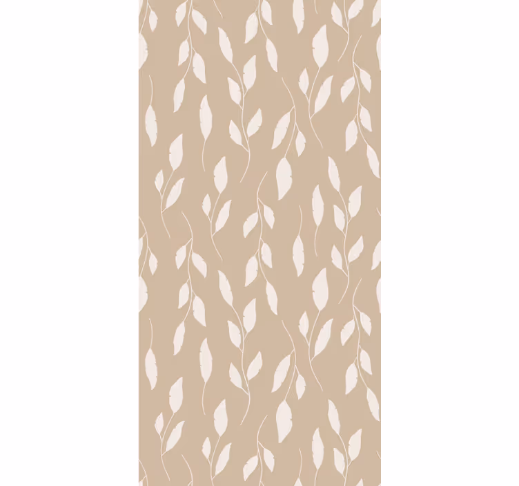 Rollo fenster blumen und pflanzen zartes beiges blattmuster - TenStickers