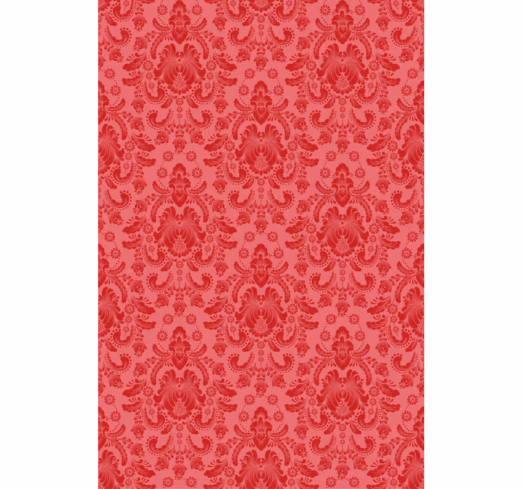 Rollo Fenster Klassisch rotes barockmotiv - TenStickers