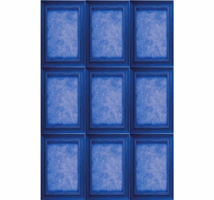 Rollo Fenster mit Muster elegante blaue paneele - TenStickers