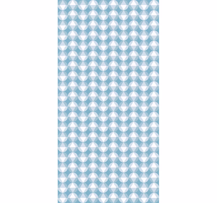 Rollo Fenster mit Muster geometrische blaue harmonie - TenStickers