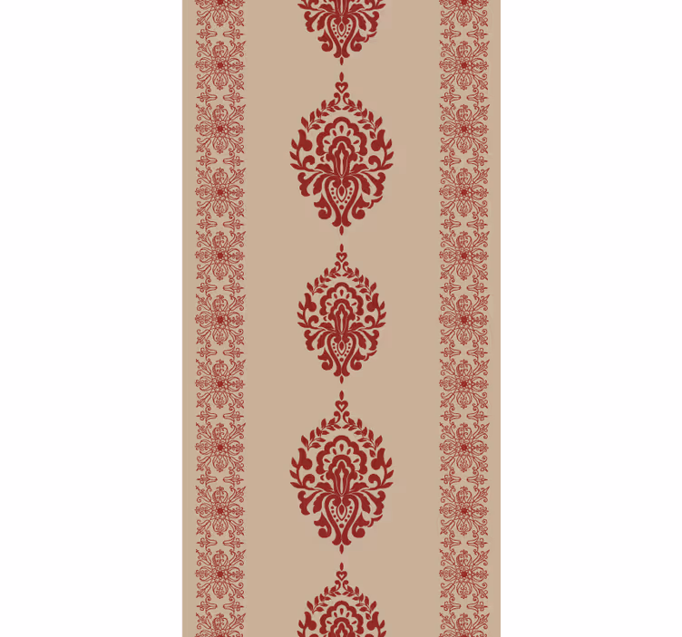 Rollo Fenster Elegant rote blumenmotive - TenStickers