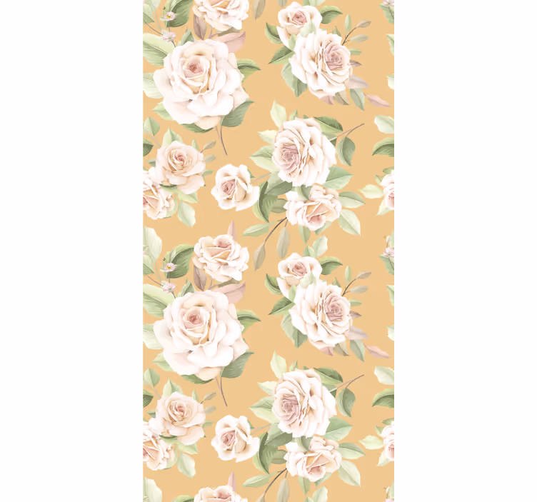 Rollo Fenster Blumen und Pflanzen blühendes rosenmuster - TenStickers