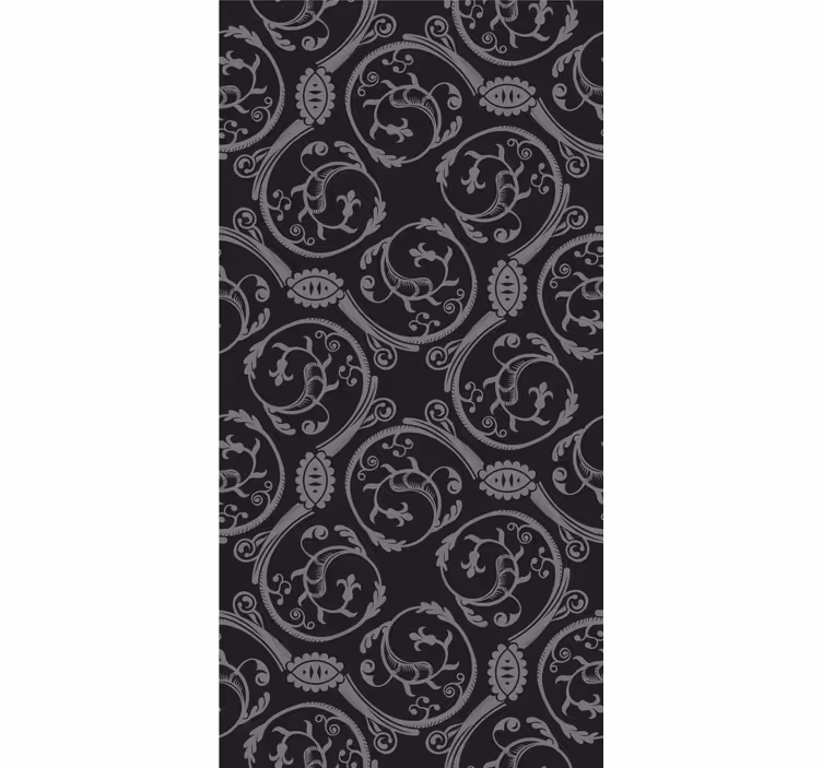 Rollo Fenster Elegant graues blumenmotiv - TenStickers