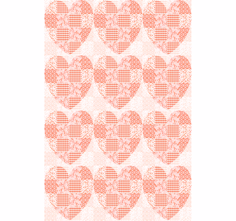Rollo Fenster romantisch Patchwork-Herzmuster - TenStickers