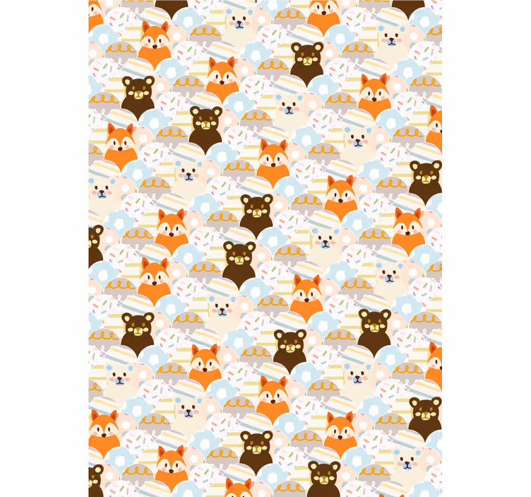 Rollo Fenster Tiere baby wald gesichter - TenStickers