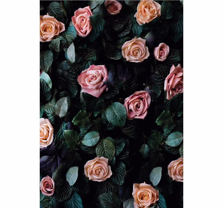 Rollo Fenster Blumen realistisches rosenmuster - TenStickers