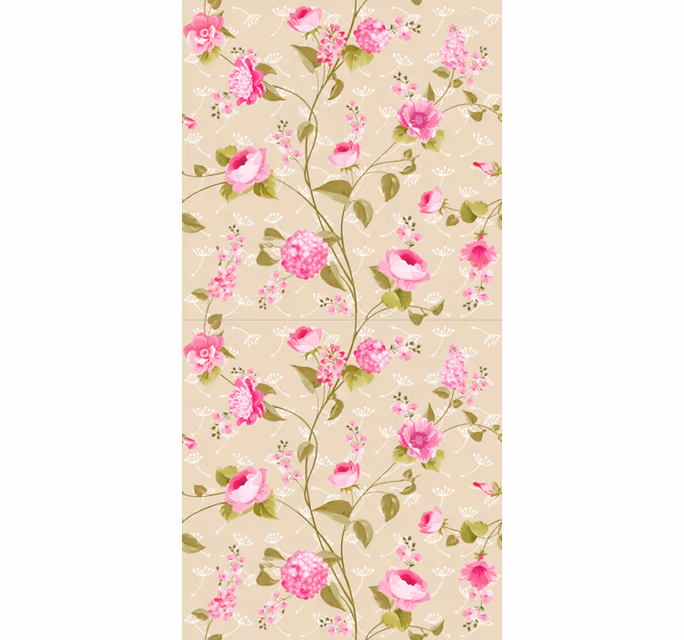 Rollo Küche mit Blumen Vintage blumendruck - TenStickers