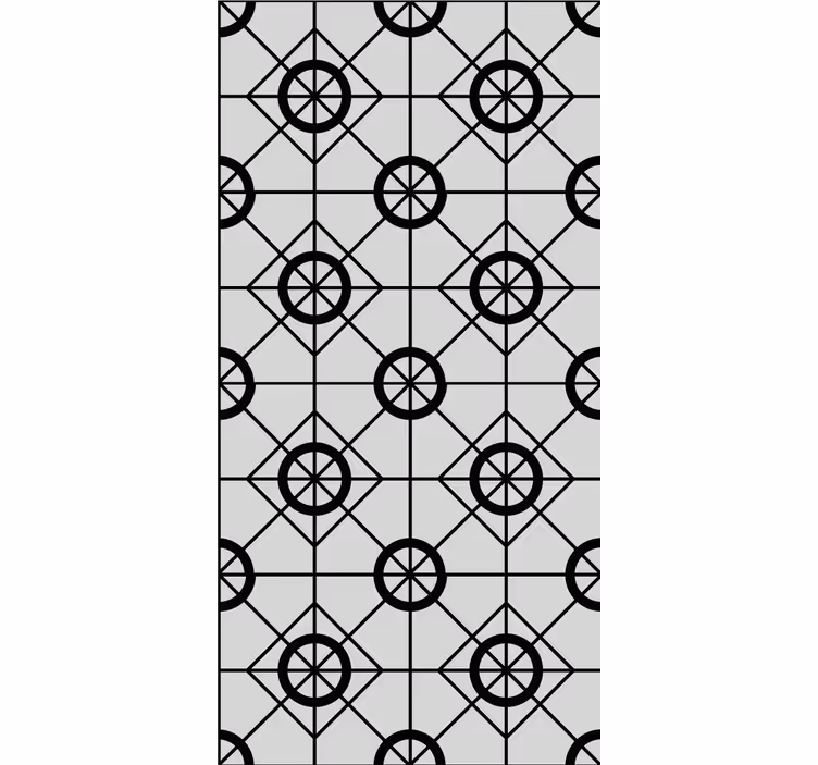 Fenster Rollo Modern geometrisches kreisförmiges motiv - TenStickers
