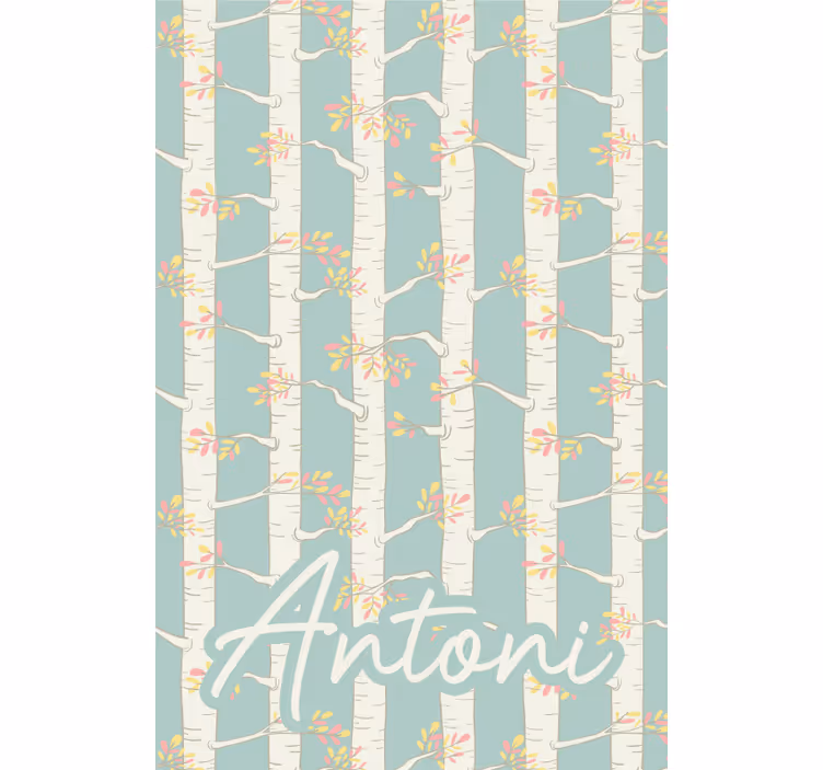 Rollo fenster baum birken mit namen - TenStickers