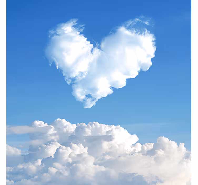 Rollo Fenster romantisch herzförmige wolke - TenStickers