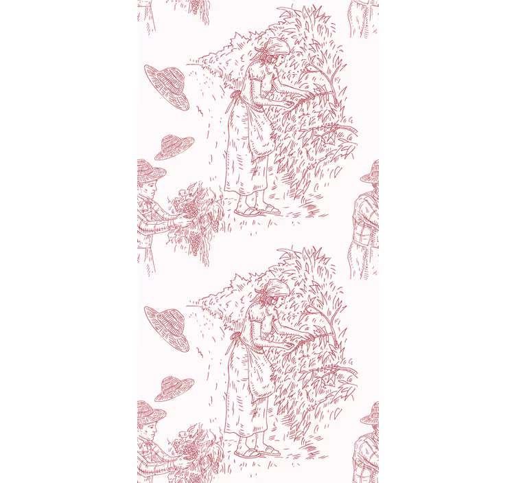 Rollo fenster blumen und pflanzen ernte szene illustration - TenStickers