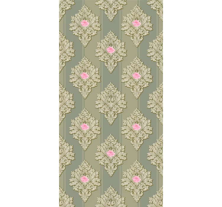 Rollo Fenster Blumen retro-botanisches motiv - TenStickers