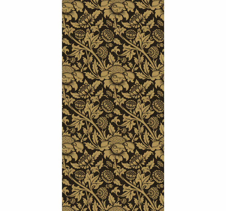 Rollo Fenster Blumen klassisches beiges muster - TenStickers