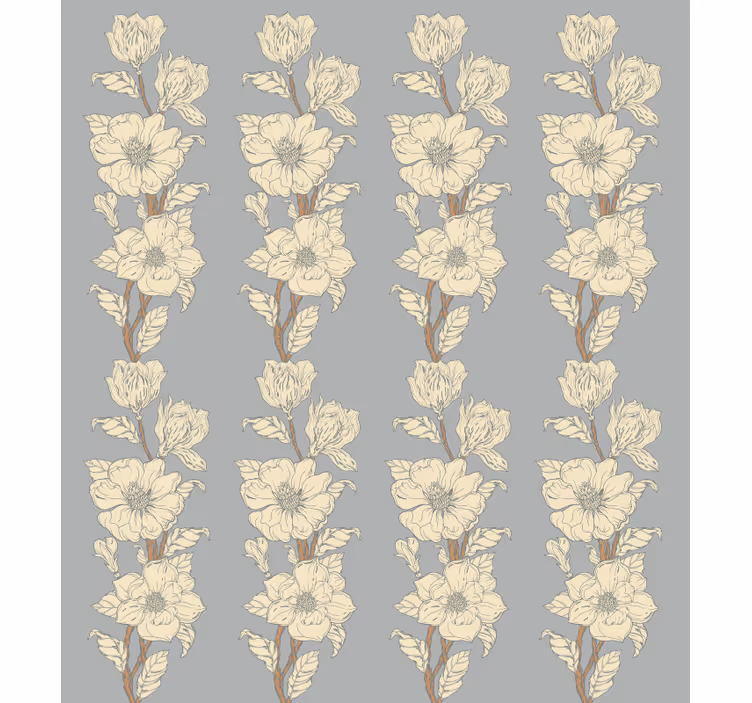 Rollo Fenster Blumen vertikales elegantes muster - TenStickers