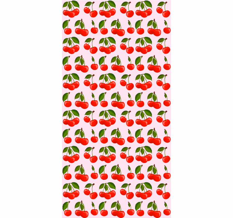 Küchenfenster Rollo rotes Kirschmuster - TenStickers