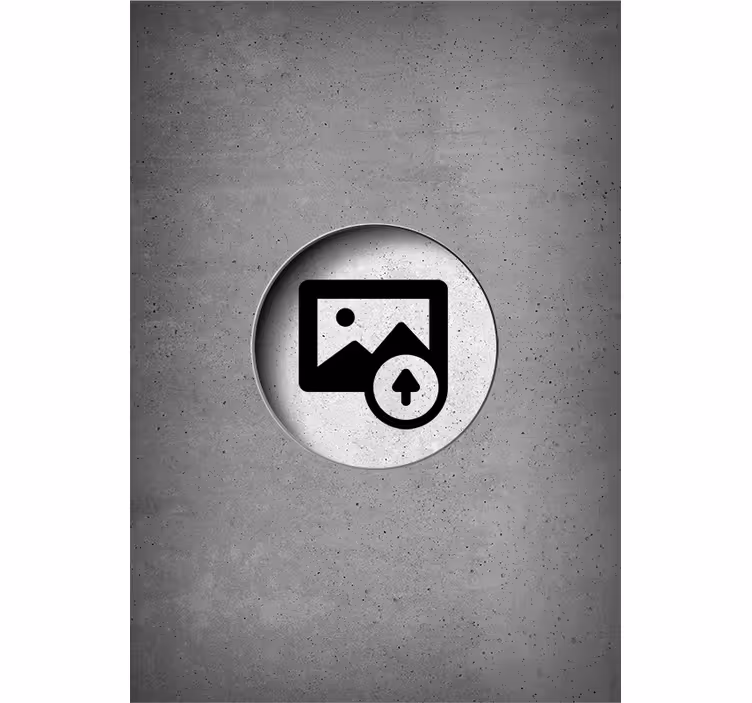 Rollo mit Name Beton graues Foto - TenStickers