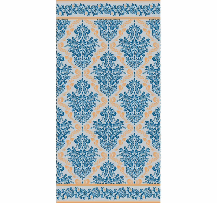 Rollo fenster elegant mit floralem barockmuster - TenStickers