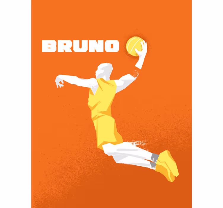 Sport Rollos Basketballspieler mit Namen - TenStickers