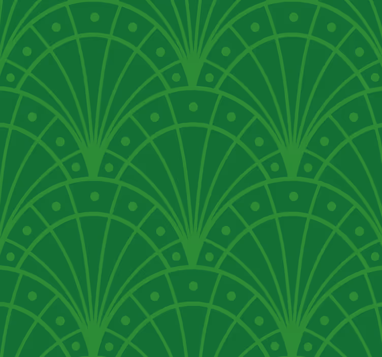 Rollos Bogen Muster grün Art Deco - TenStickers