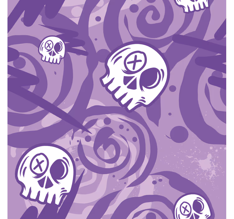 Rollos Jugendliche lila Graffiti Totenkopf  - TenStickers
