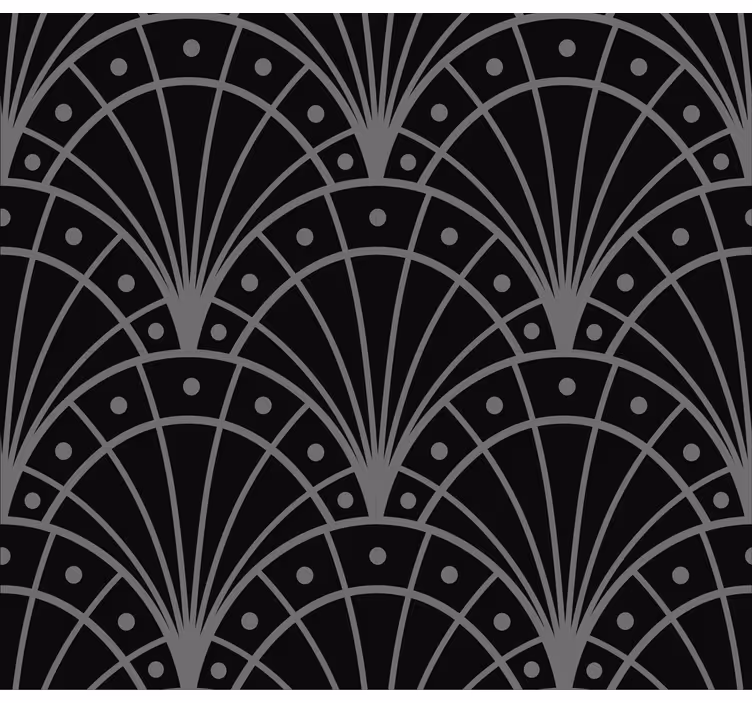 Rollos Wohnzimmer schwarze Bogen Design - TenStickers