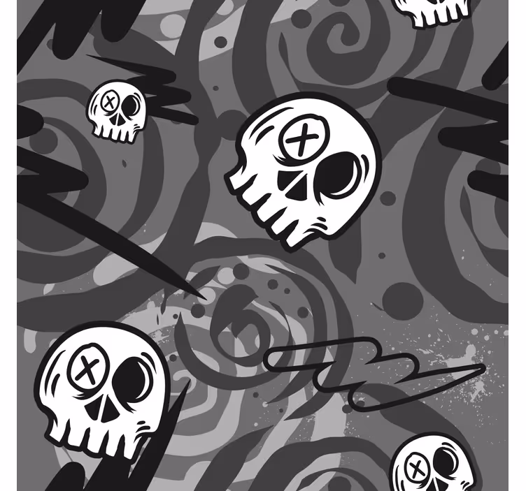 Rollos Jugendliche Graffiti Totenkopf schwarz - TenStickers