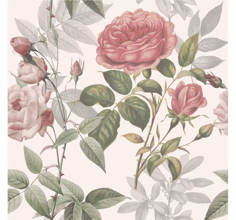 Blumen Rollo Rosen Muster - TenStickers