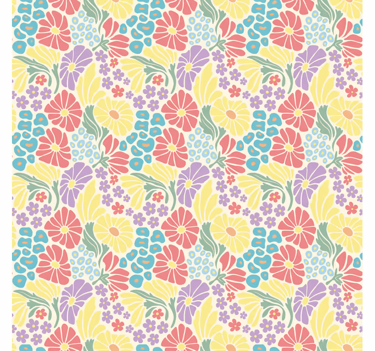 Rollos Wohnzimmer pastell blumen - TenStickers