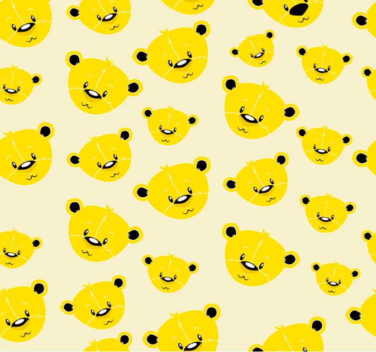Rollo Fenster Kinderzimmer gelbe Teddybären - TenStickers