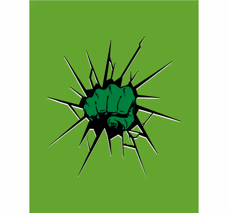 Rollo Fenster Superhelden grüne faust - TenStickers