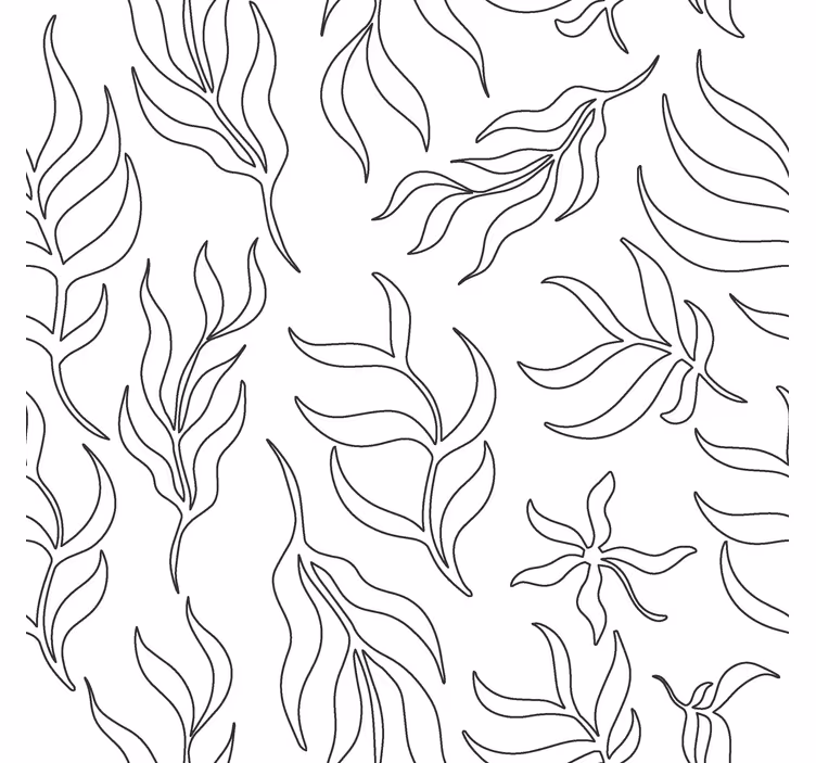 Fenster Rollo modern Blattsilhouetten - TenStickers