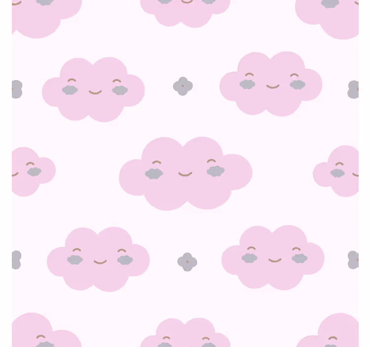 Rollo Fenster Wolken rosa kindermuster - TenStickers