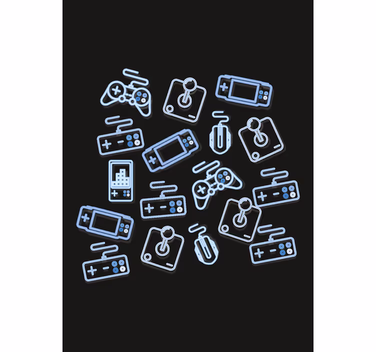 Gamer rollo blaue Controllerelemente - TenStickers