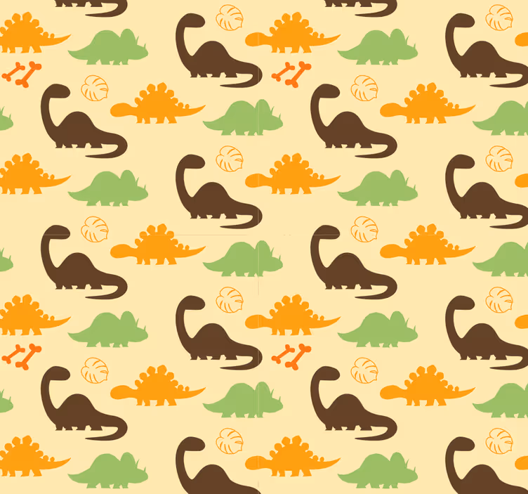 Rollo Fenster Dinosaurier beiger hintergrund - TenStickers