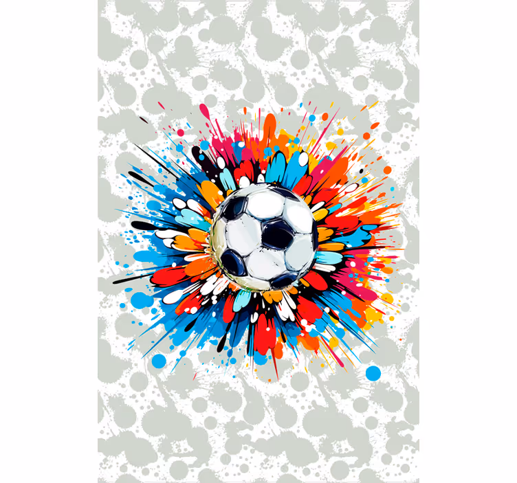 Rollo Fenster Fußball bunte Explosion - TenStickers